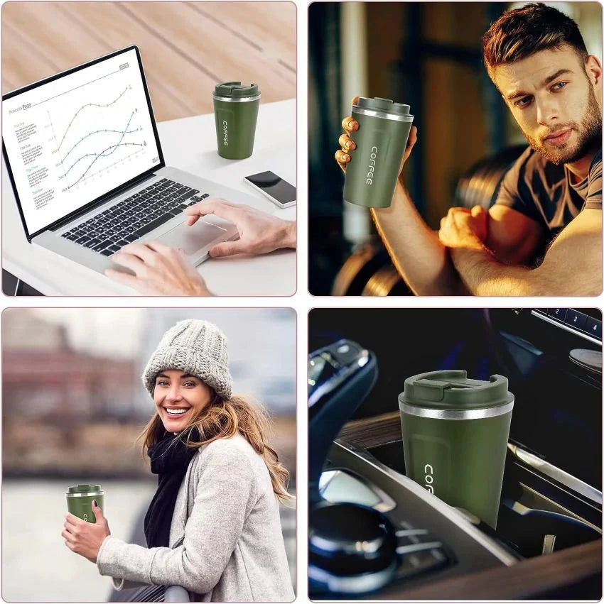 Stainless Steel Coffee Mug with Smart Temperature Display